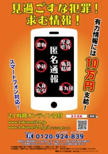 2013年度 匿名通報ダイヤル 告知ポスター